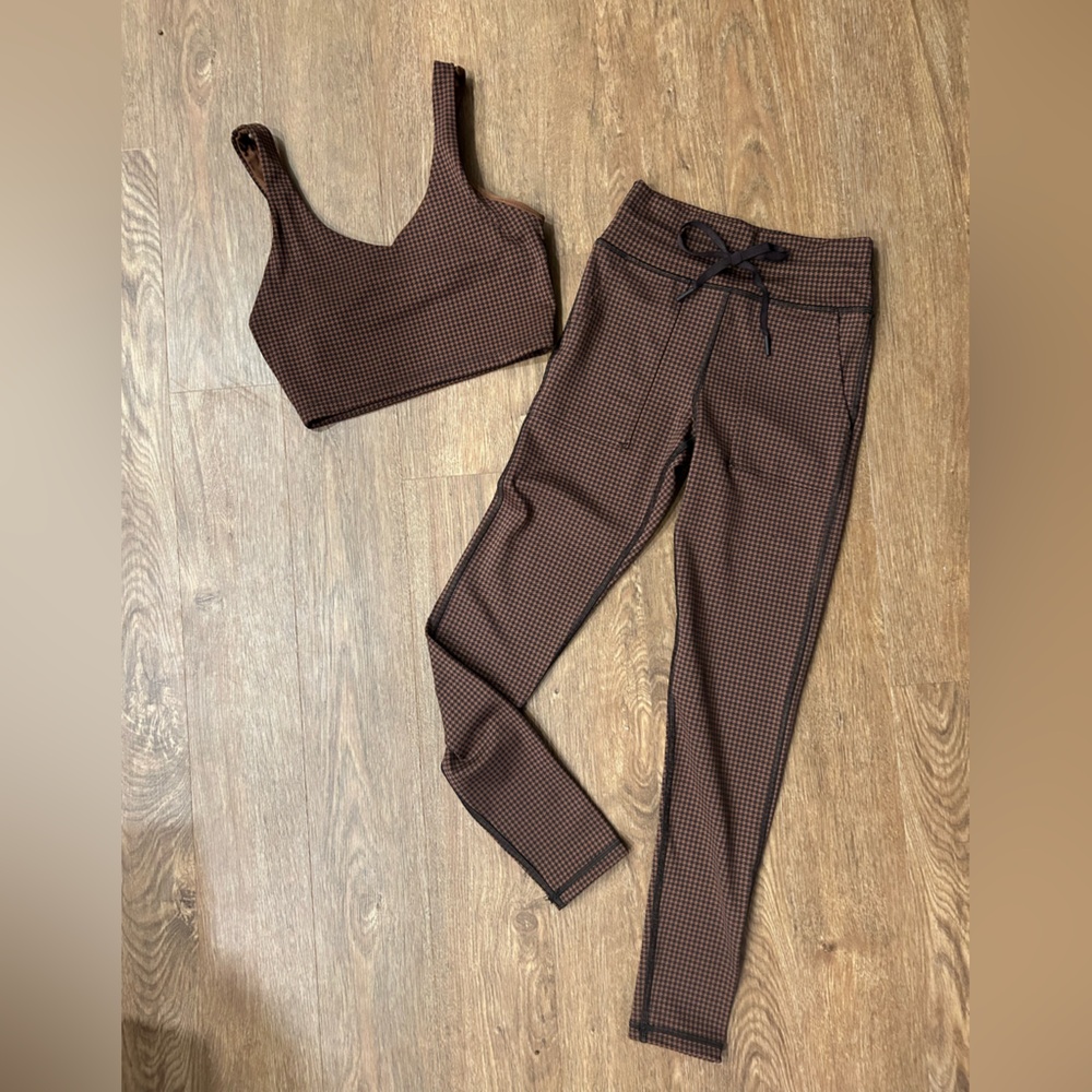 Offline by Aerie Brown Houndstooth Leggings